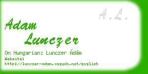 adam lunczer business card